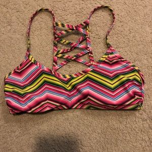 Small Racerback Bikini Top Pink Small